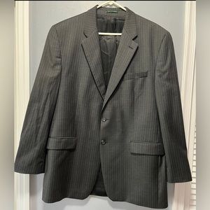 Lauren Ralph Lauren Grey Pinstripe Wool Suit Jacket Men’s Size 44L
